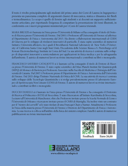 BRUZZI CATALIOTTI FANELLI - Elementi di Meccanica e Termodinamica